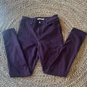 Levi's 721 High Rise Skinny Jeans in Deep Purple